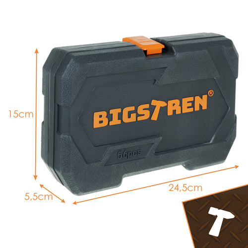 56-Piece Tool Set with 1/4" Socket Wrenches, Case 1