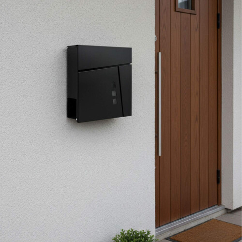 Wall-Mounted Mailbox with Newspaper Holder, Weatherproof 1