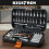 56-Piece Tool Set with 1/4" Socket Wrenches, Case 7