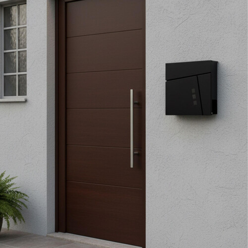 Wall-Mounted Mailbox with Newspaper Holder, Weatherproof 2