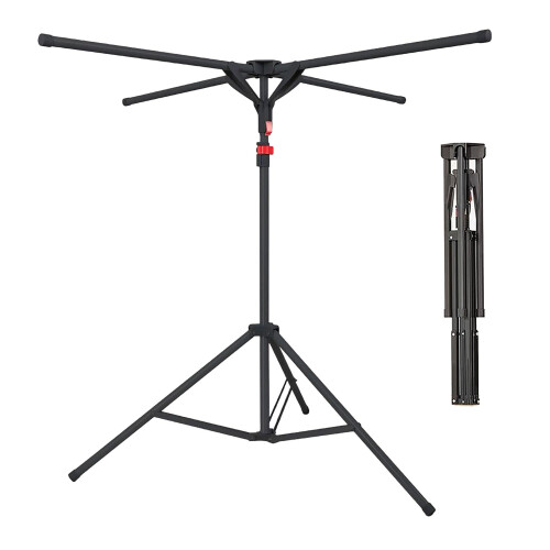 Tendedero plegable para ropa, ahorra espacio, 4 brazos