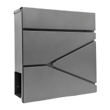 Wall-Mounted Mailbox with Newspaper Slot and Rain Canopy