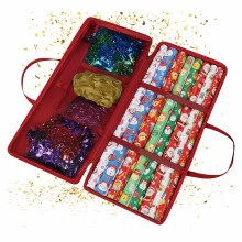Aufbewahrungsbeutel für Geschenkpapier mit Netztaschen