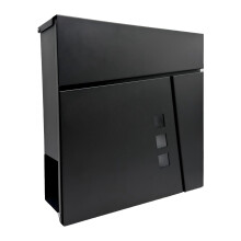 Wall-Mounted Mailbox with Newspaper Holder, Weatherproof