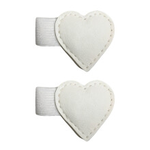 2 Stück magnetische Leder-Stifthalter, Lesezeichen-Clips-Weiß