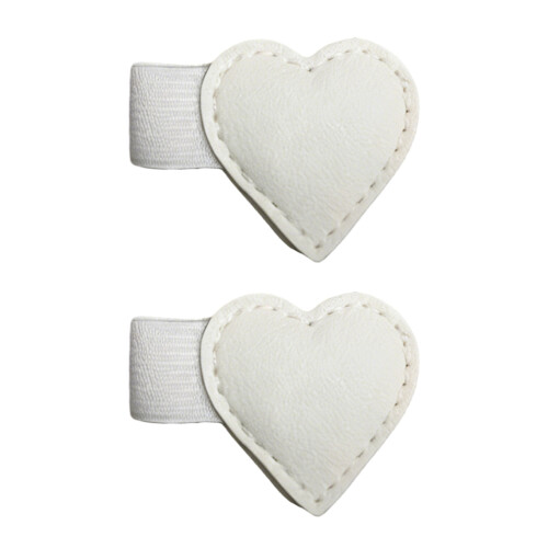 2 Stück magnetische Leder-Stifthalter, Lesezeichen-Clips-Weiß