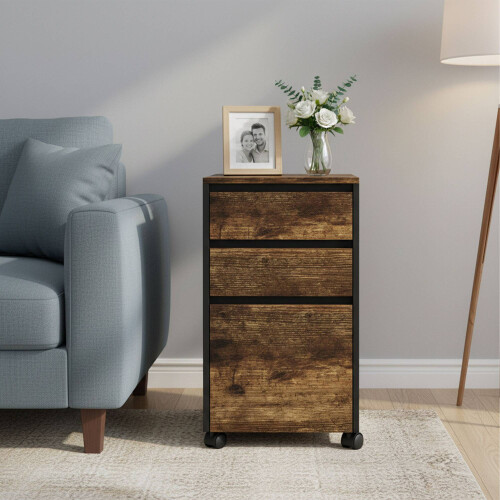 Mobile 3-Drawer Cabinet with Hanging File System 2