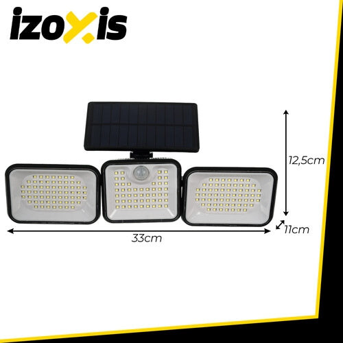 Luminária solar de jardim com 180 LEDs, sensor de movimento e classificação IP65. 1
