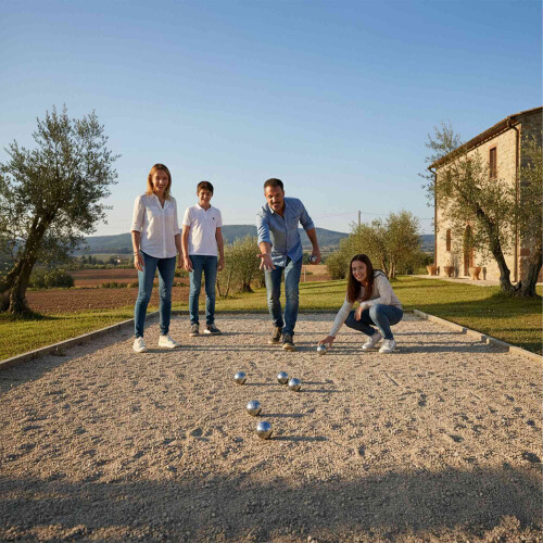 Boule-Set, 6 Kugeln mit Etui und Zubehör 1