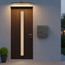 Wall-Mounted Mailbox with Newspaper Slot and Rain Canopy