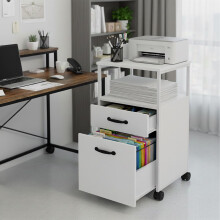 Rolling File Cabinet with 2 Drawers, Mobile Office Storage