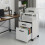 Rolling File Cabinet with 2 Drawers, Mobile Office Storage 1