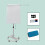 Flipchart Whiteboard, 100x70 cm, Mobile with Side Arms 5