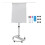 Flipchart Whiteboard, 100x70 cm, Mobile with Side Arms 1