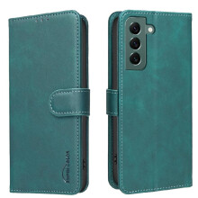 () Wallet Case For Samsung Galaxy S21- Kickstand, RFID Blocking, 3 Card Slots, Shockproof TPU, Magnetic RFID Blocking Protection Drop Protection All