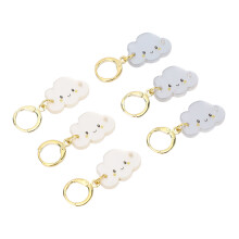 6 Stück KnitMarkers Lock-Stitch-Picks Grau-Weiß-Wolke