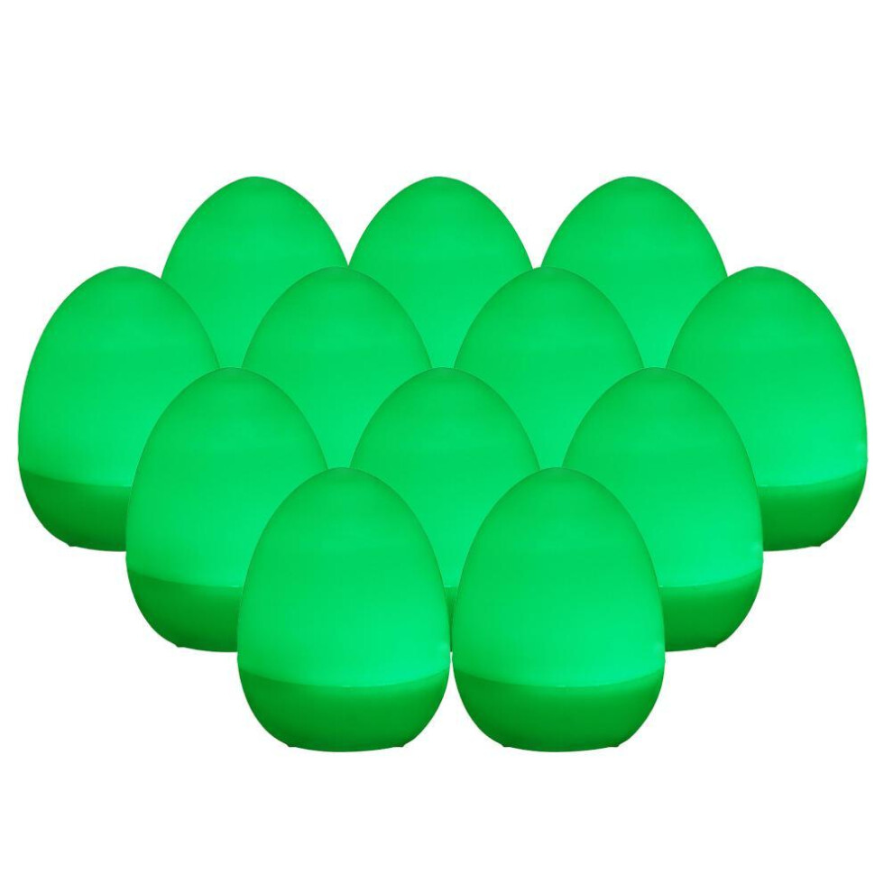 12Pack LED Luminous Easter Eggs White Shell
