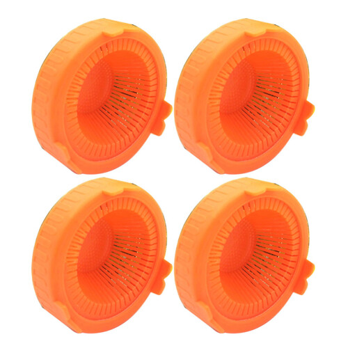 4Pack Plastic Sprouting Lids for Wide-Mouth Jars