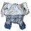 Combinaison rayée en denim pour chien, une pièce 2