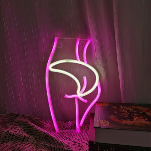 Επιτοίχια πινακίδα LED Lady Neon – Τροφοδοτείται με USB/Μπαταρία