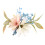 Flower Napkin Ring Silk & Straw3.8cm 1
