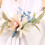 Flower Napkin Ring Silk & Straw3.8cm 4