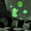 Glow-in-the-Dark Wall Stickers Bear Moon Stars4pcs 8