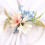 Flower Napkin Ring Silk & Straw3.8cm 6