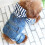 Combinaison rayée en denim pour chien, une pièce 5