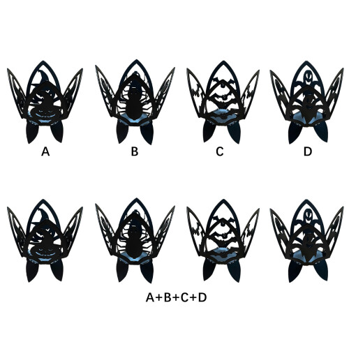 Iron Halloween Candle Holder12.7cm Black 2