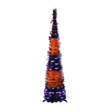 5ft Plastic Halloween Christmas Tree with Bat & Pumpkin