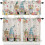 3-Piece Kitchen Curtain Set with Floral Valance 2