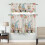 3-Piece Kitchen Curtain Set with Floral Valance 4