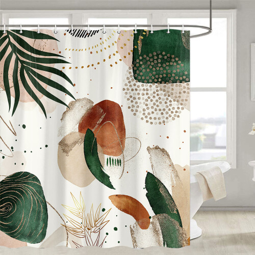 Boho Shower Curtain Polyester 60 x 70 in with Hooks 2