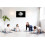 Tableau mural sur toile Lotus noir et blanc – Cadre en pin 3