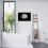 Tableau mural sur toile Lotus noir et blanc – Cadre en pin 4