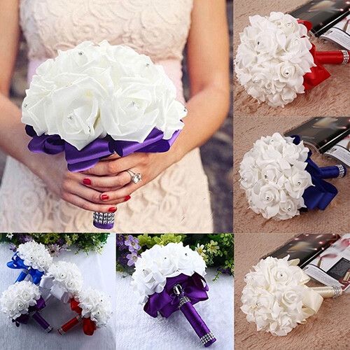 Artificial Rose Bouquet 18cm x 24cm Wedding Home Decor 1