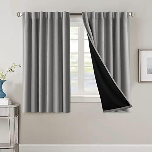 Dove Grey Blackout Curtains 52"W x 84"L Pair