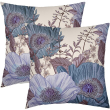 Vintage kussenhoezen met bloemenprint, 16x16 inch, set van 2, katoen