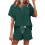 Women's Cotton-Linen Two-Piece Pajama Set 1