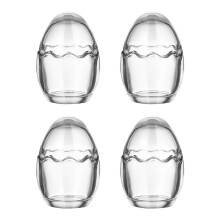 Beaux bols à œufs en verre adaptés au dessert et au-petit