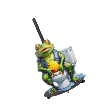 Elegant Wrought Iron Tissue Holder Perfect-Frog toilet model