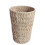 HandWoven Rattan Waste Bin With Iron Frame For-Milky White 1
