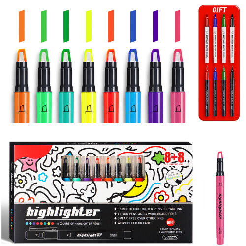 16Pcs Fluorescent Highlighters Pens For Notebook Planner Journal