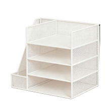 Organisateur de bureau avec porte-fichiers, organisateur-Blanc