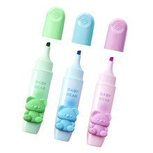 3-teilige Pastell-Textmarker für Studenten,-Blasenwind