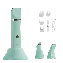 USB Rechargeable Dog Cats Trimmer Wireless Pet Hair-Green 2