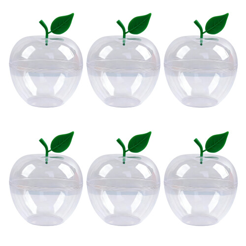 Artificial Apples Candy Dish Snacks Storage-Clear size M