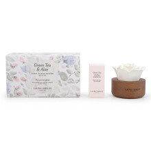Difuzor parfumat cu flori, din ceramică și lemn, parfum de 30 de zile