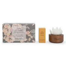 Difuzor parfumat cu flori, ceramică și lemn, parfum de 30 de zile